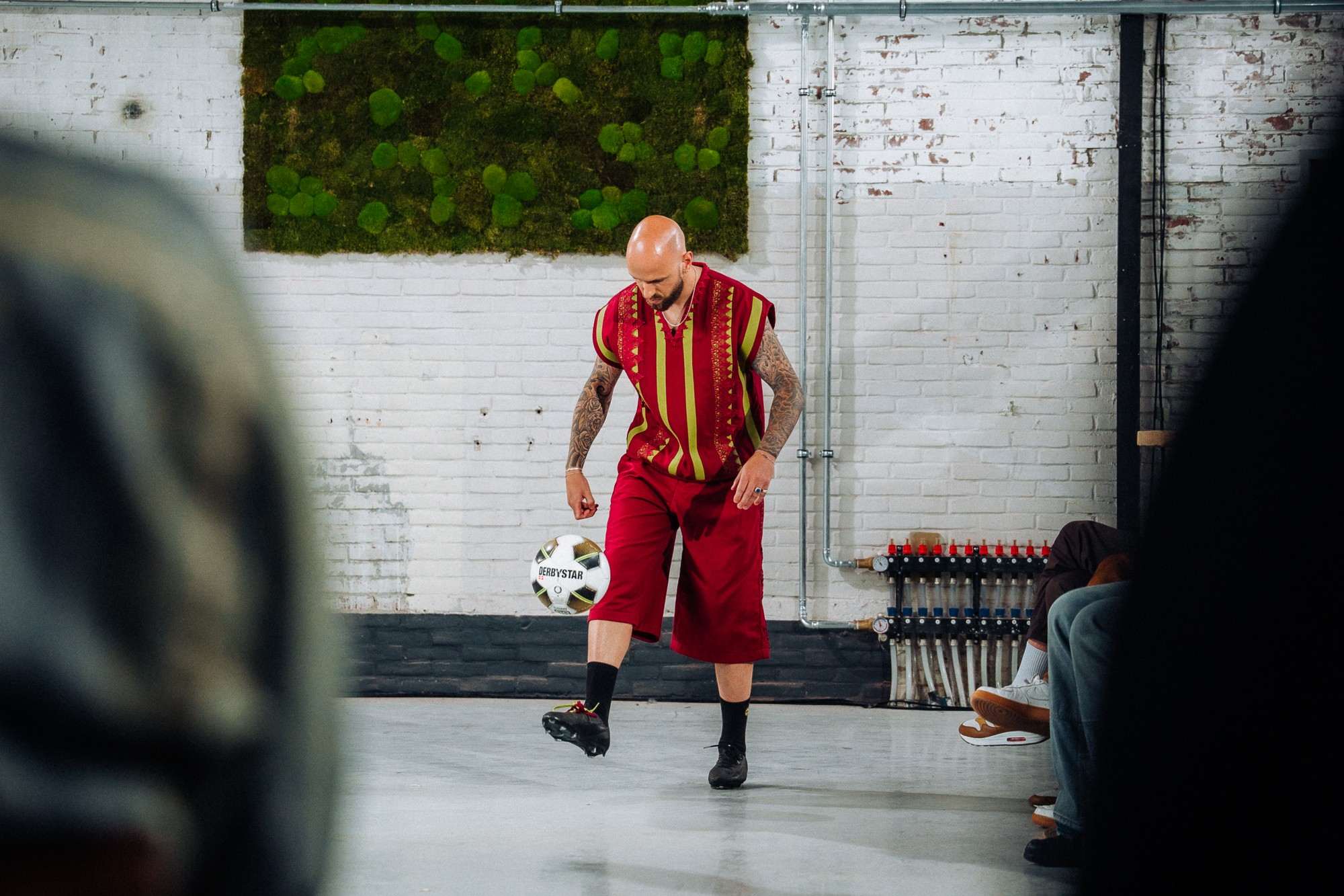 Bryan playing football at REBIRTH by JJAYCE at Weerstand Roermond